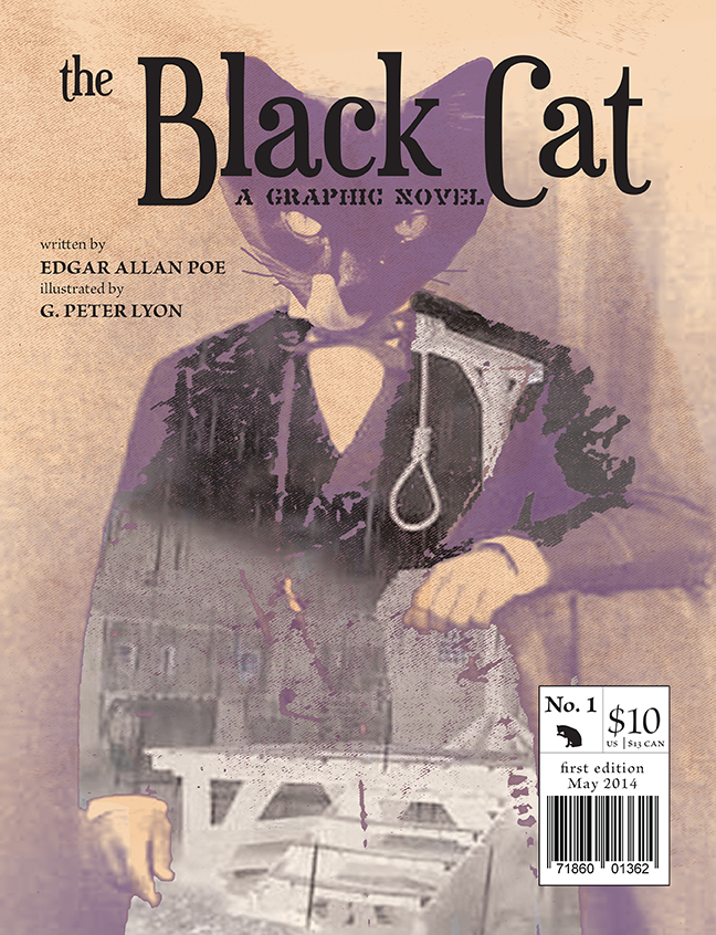 Cover for a graphic novel I created based on Edgar Allan Poe's Black Cat